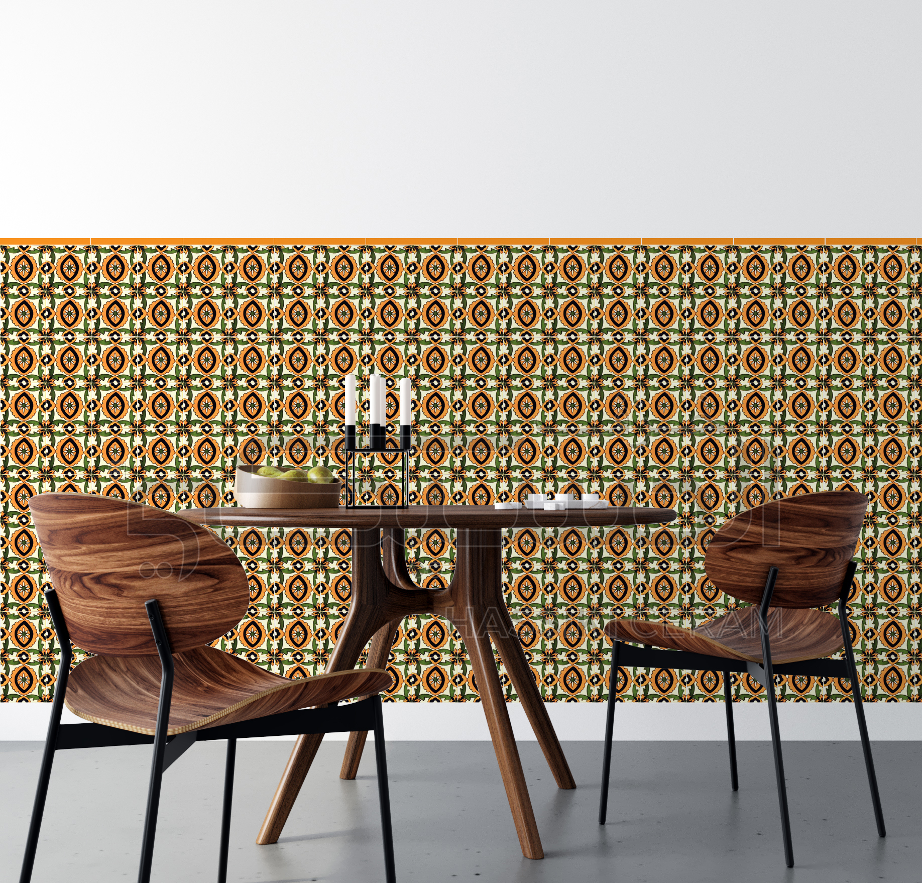 Abla Bleu Majorelle 10×10 — motif signature